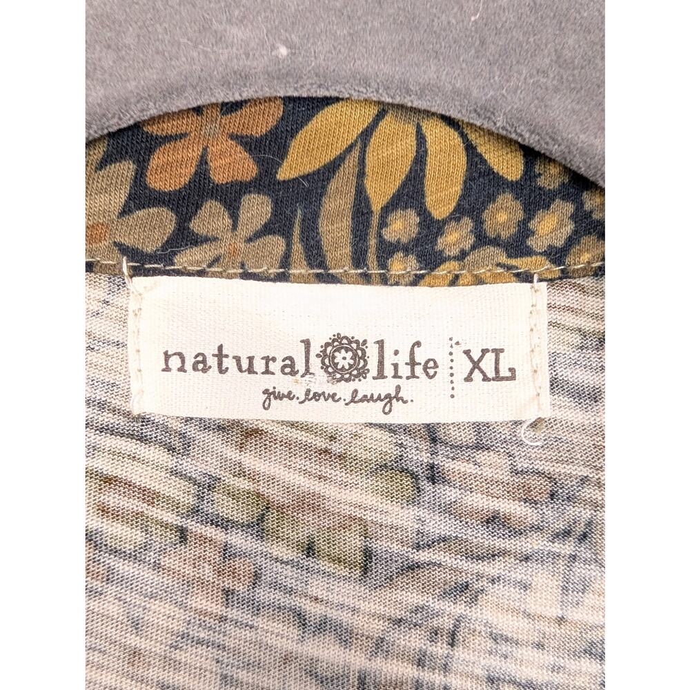 Natural Life Dress Christa Knit Cotton Floral Boho Cottagecore Black Size XL - Picture 11 of 13